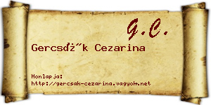 Gercsák Cezarina névjegykártya